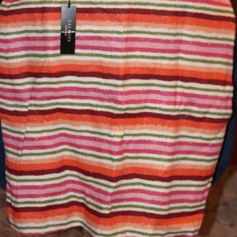 NEW, Talbots, multi colored stripped skirt, size 12